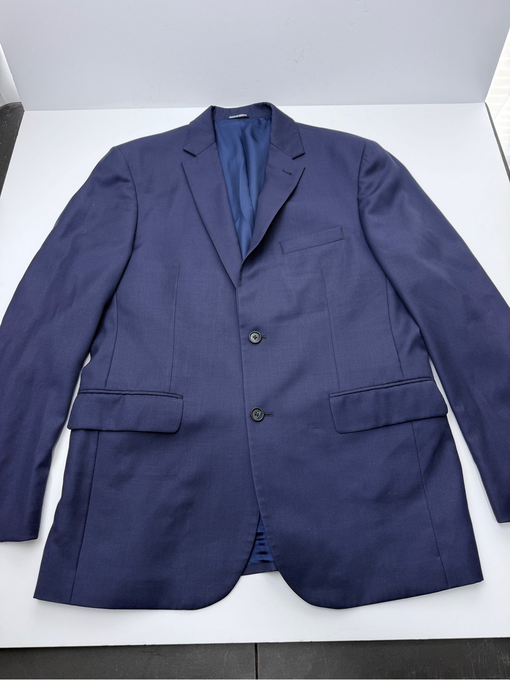 Jos A Bank 1905 Mens Blazer 42L Blue 100% Wool Two Button Sport Coat Jacket